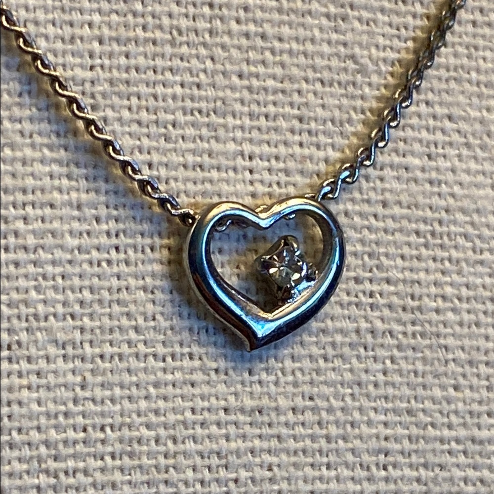 Silver Heart Pendant Necklace
